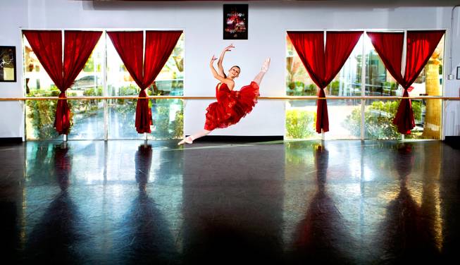 Las Vegas ballerina Monika Haczkiewicz simply soars. Photo by L.E. Baskow