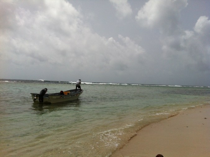 Playa Fronton, a snorkeling and scuba diving location, in Las Galeras, Dominican Republic.