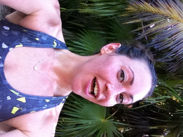 Sweaty selfie. Mid-run in the jungle in Tulum, Mexico. 